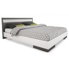 ENSEMBLE SOMMIER-MATELAS EFFY Lit 160x200cm Blanc/Gris