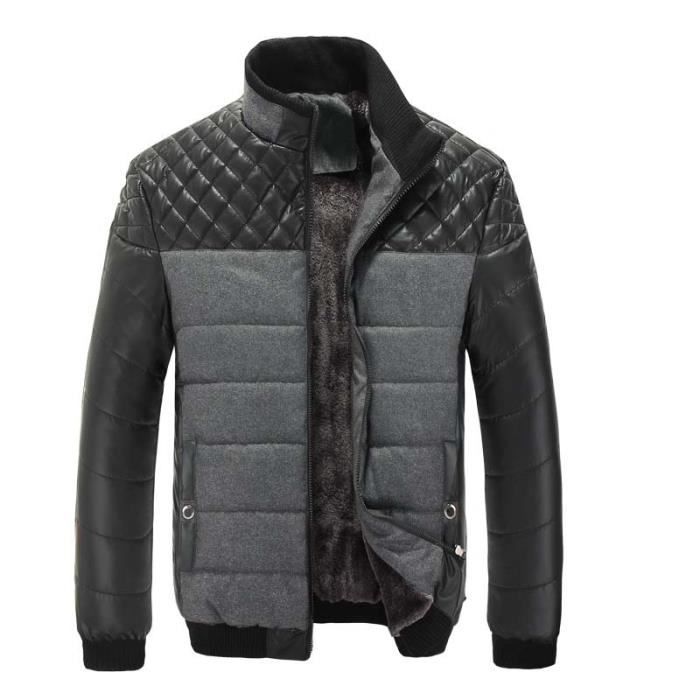 Doudoune Homme Hiver Marque Plus de Velours Man... Gris Foncé  Achat