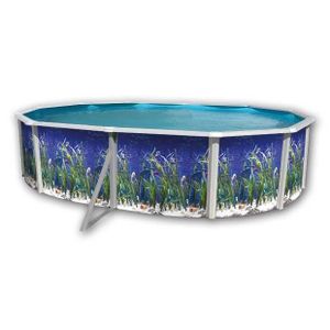 OCÉAN Piscine en acier ovale 550x366x120