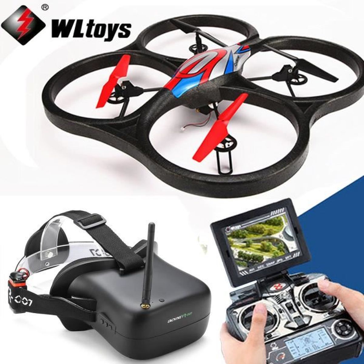 Pack Drone V666 avec casque d