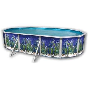 OCÉAN Piscine en acier ovale 640x366x120