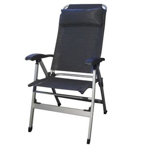 MIDLAND Fauteuil Aluminium Confort Maxi Noir
