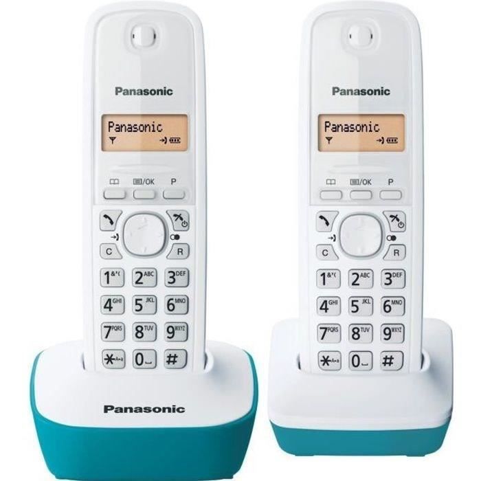 Panasonic KXTG1612FRC Duo Combiné Bleu Sans Répondeur Achat