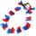 Collier de fleurs France Cocorico tricolore- Les T