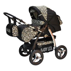 poussette trio leopard