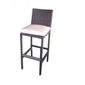 CHAISE DE JARDIN - FAUTEUIL - TABOURET  Tabouret de bar - résine tressée coloris noir