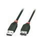 CABLE ET CONNECTIQUE POUR PERIPHERIQUE Lindy 31857 Rallonge USB 2.0, type A M/F, noir, 5m