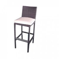 CHAISE DE JARDIN - FAUTEUIL - TABOURET  Tabouret de bar - résine tressée coloris noir