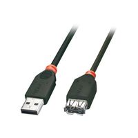 CABLE ET CONNECTIQUE POUR PERIPHERIQUE Lindy 31857 Rallonge USB 2.0, type A M/F, noir, 5m