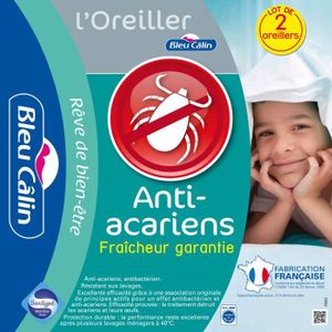 OREILLER - TRAVERSIN  BLEU CALIN Lot de 2 oreillers SANITIZED 45x70cm