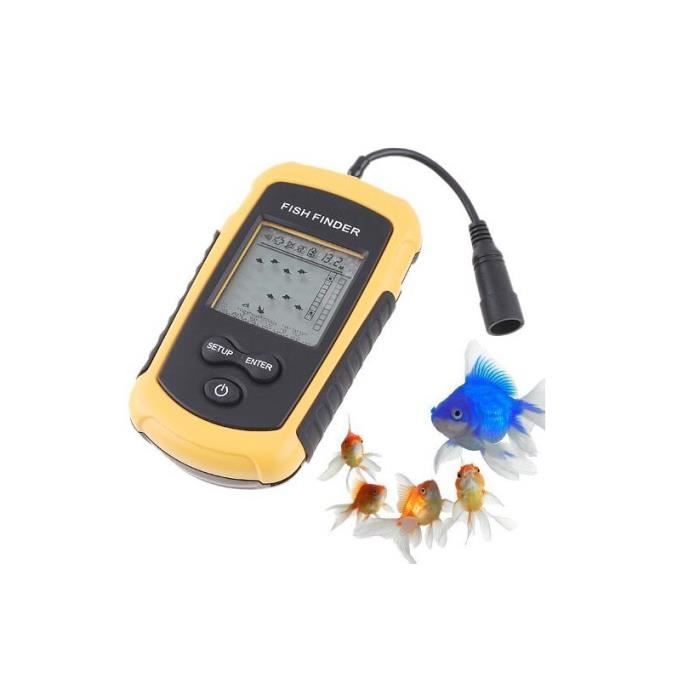 Portable Fish Finder LCD Sonar Sensor Alarm Transducer Fishfinder
