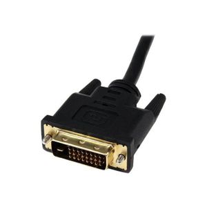 STARTECH Câble adaptateur vidéo HDMI vers DVI de 20 cm - Convertisseur HDMI vers DVI-D - F/M - Noir