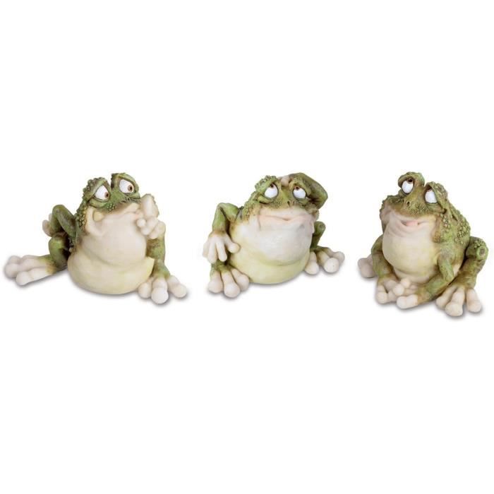 Lot de 3 Figurine statuette Crapaud rigolo Achat / Vente statue