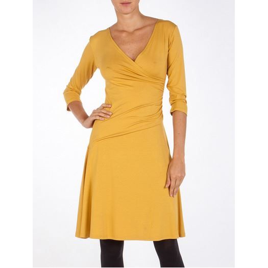 Robe fluide... Jaune moutarde