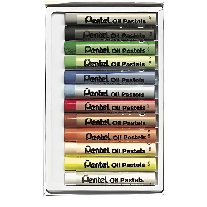 Pentel PHN 12 Pastels à l huile 12 couleurs Achat Vente pastels