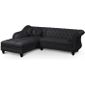 CANAPE - SOFA - BANQUETTE CANAPÉ D'ANGLE DROIT BRITTISH NOIR