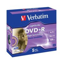 CD - DVD - BLU-RAY VIERGE POUR PC Verbatim DVD+R LightScribe 16x
