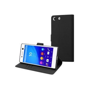 Muvit MFX Etui folio portefeuille pour Sony Xperia M5 Noir