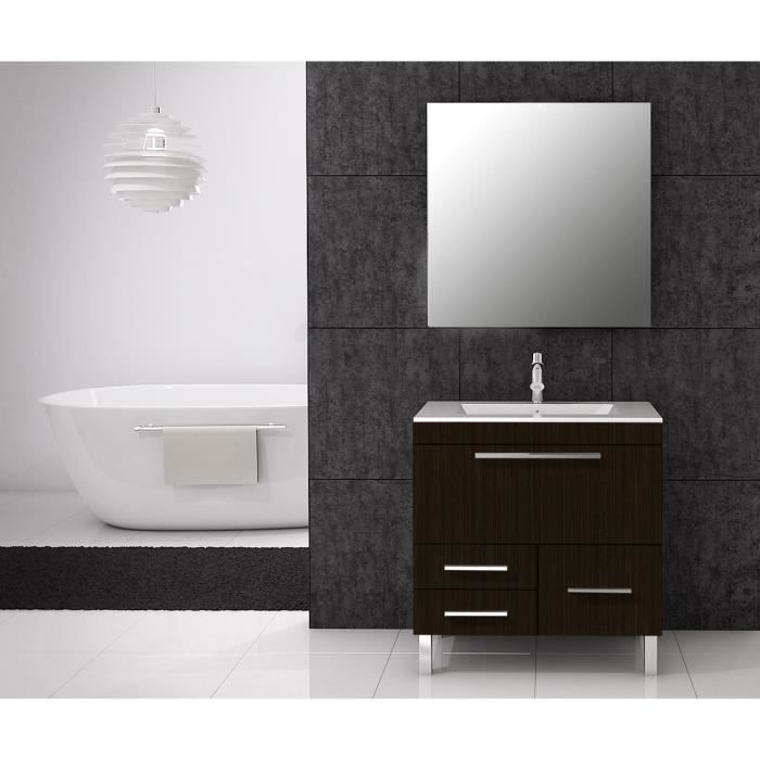 meuble bas salle de bain wenge