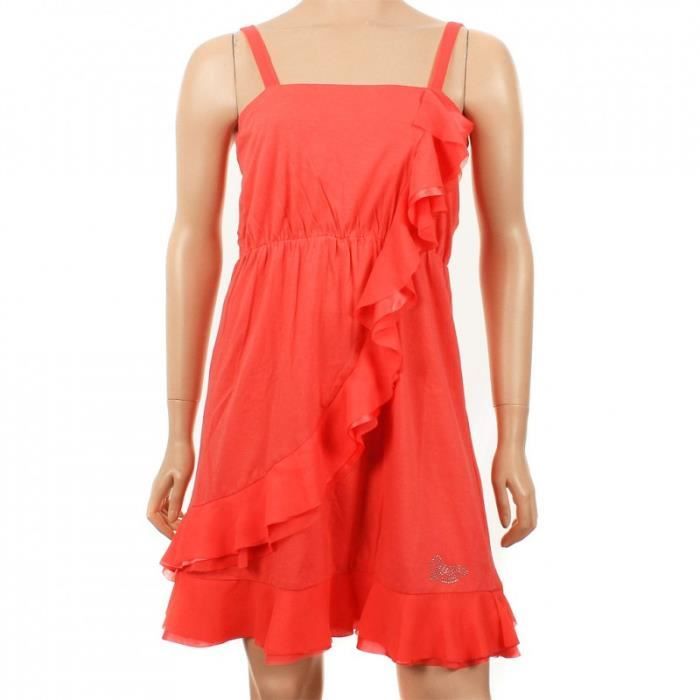 Robe Guess Fille J42K32 Corail 335 Orange Orange Achat / Vente robe