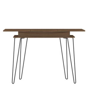 AERO Console vintage mélaminée décor noyer - L 118 cm