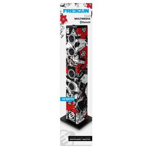 FREEGUN Tour Multimédia Bluetooth Motif Free Gun - Noire Et Rouge