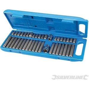 Coffret de 40 embouts de vissage Torx, hexagonaux et Spline