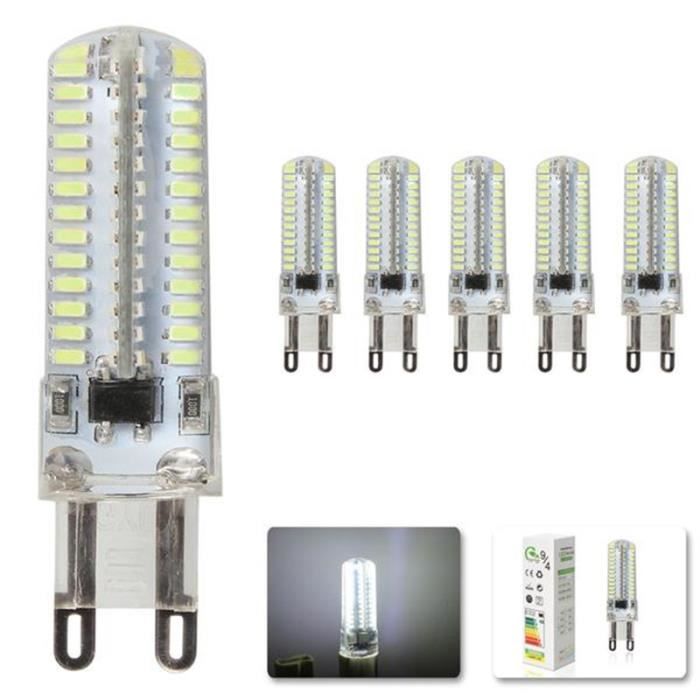 5x Ampoules à LED G9 4W Ampoule Led Blanc Froid 6500K 104 SMD 3014 LED