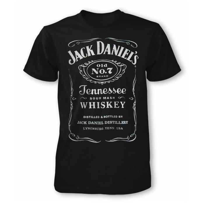 T Shirt Jack Daniels Distill Noir Achat Vente T Shirt T Shirt Jack Daniels Di 