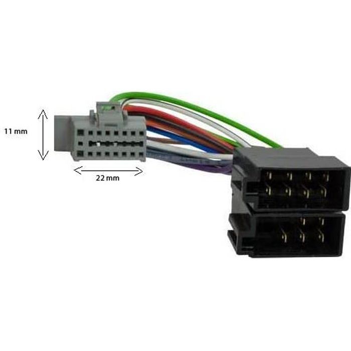 Câble adaptateur ISO autoradio Alpine CDE120R câble tv vidéo son