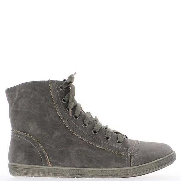 basket cuir montante femme