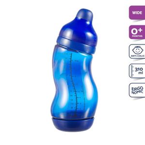 DIFRAX Biberon S Wide 310 ml Bleu