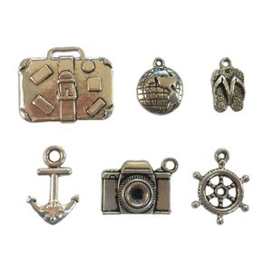 TOGA Lot de 6 breloques métal escapade