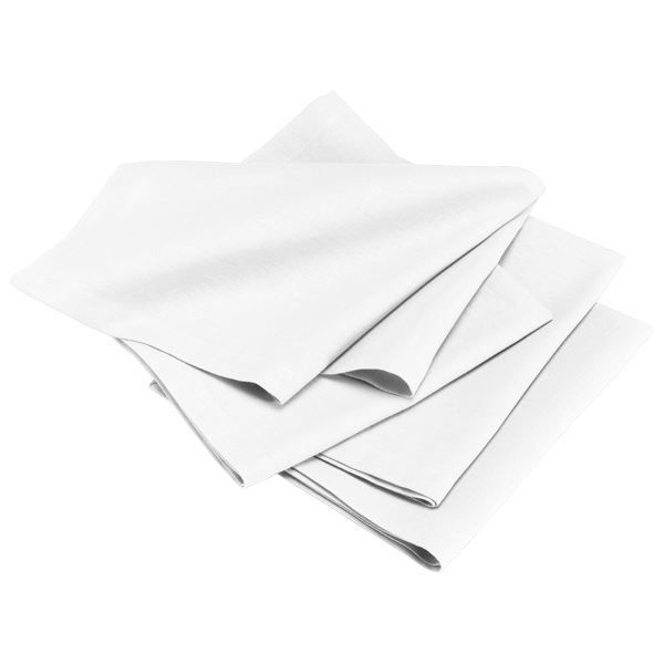 Serviettes De Table En Tissu Lavables - Lot De 8, 30x30 Cm, Polyester, Blanc, Pour Fête, Restaurant, Maison