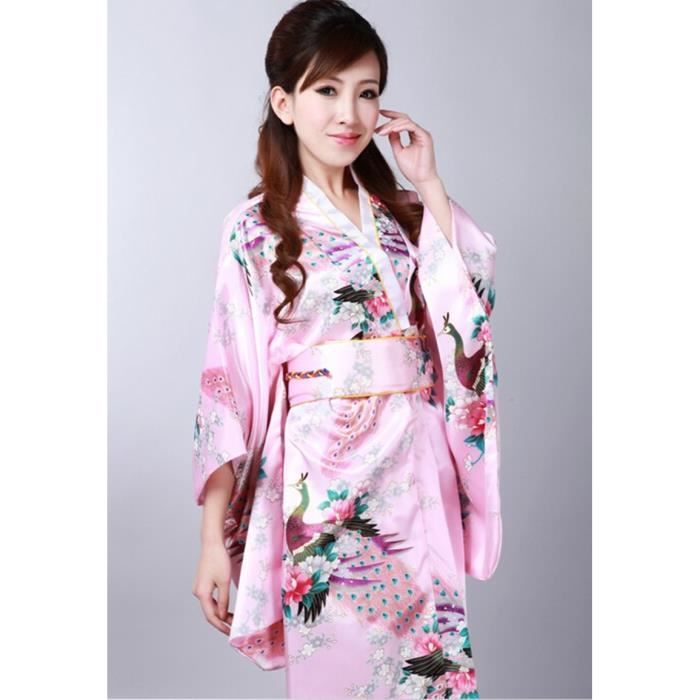 Chambre Kimono Robe De Chambre Femme Vintage Kimono En Soie Femme