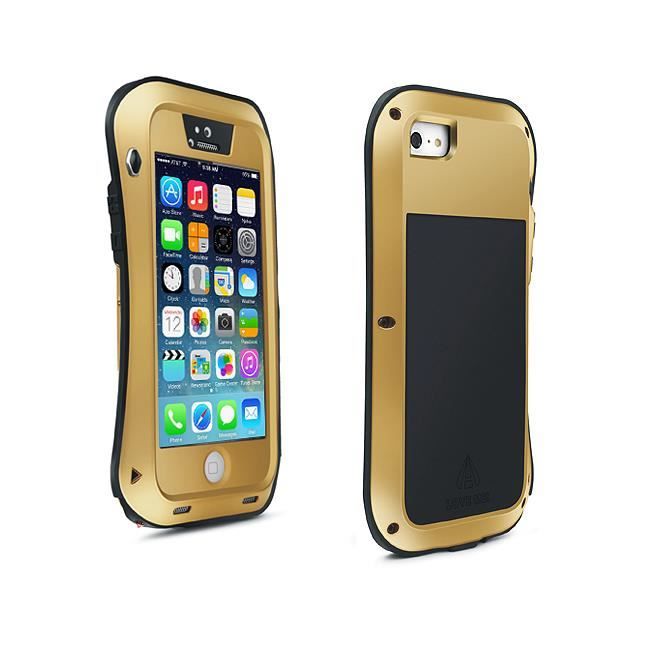 Coque AntiChoc Gold LoveMei pour iPhone 5/5S Achat coque bumper