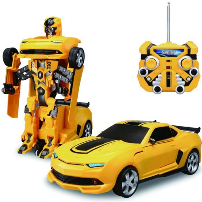 Jeux De Robot Qui Se Transforme En Voiture Voiture Transformers Radiocommandée Camaro Bumblebee - Achat / Vente