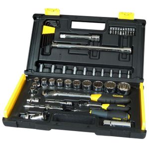 STANLEY Coffret 50 pi?ces douilles 1/4\