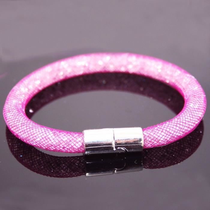 BRACELET , GOURMETTE Bracelet rose stardust style swarovski strass