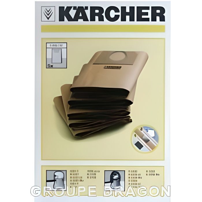 SACS ASPIRATEUR (X5) KARCHER A2201 A2254 A2? Achat / Vente sac