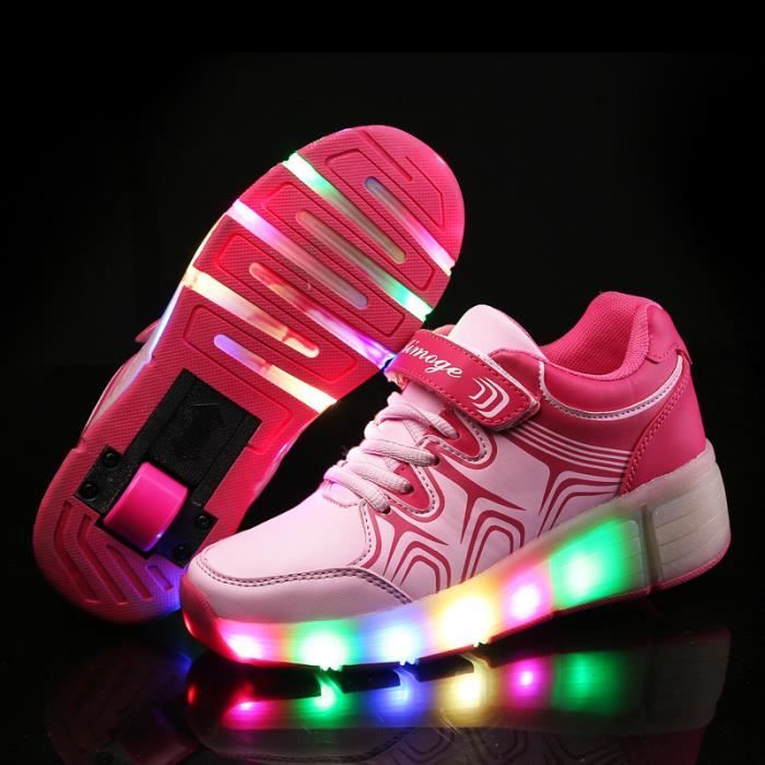 Chaussures Heelys Garçon Taille 4 – Avec Roulettes, Lacets, État D'Occasion