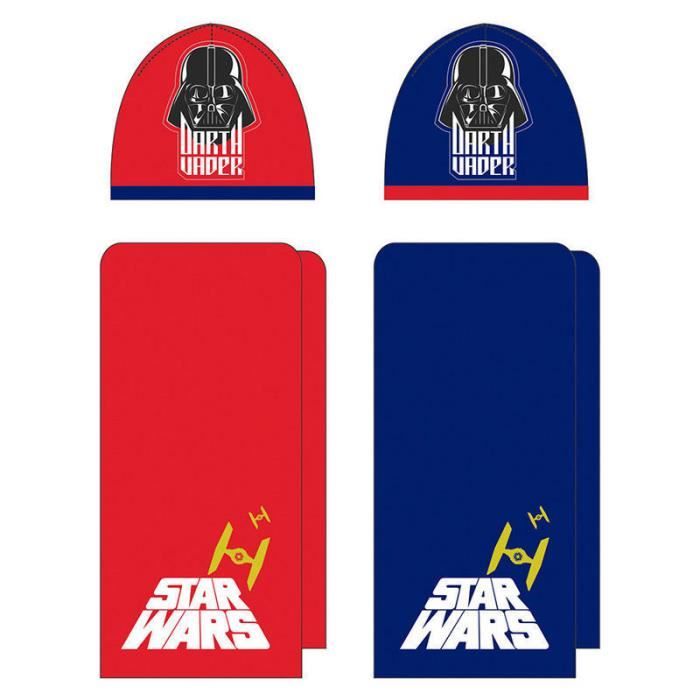 DISNEY , SW9358 , STAR WARS , lot de 2 bonnets et 2 écharpes