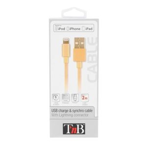 TNB Câble USB de charge Lightning 2m - Or