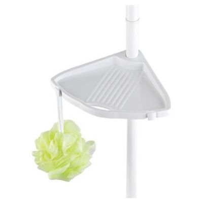 etagere d'angle de salle de bain blanche 80 cm