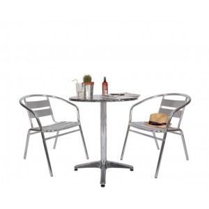 table et chaise bistrot aluminium