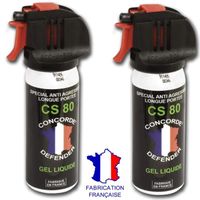 Lot 2 Bombes Aérosols Lacrymogène Gel Liquide 50ml Lot 2 Bombes Aérosols Lacrymogène Gel Liquide 50ml