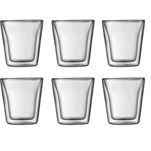 BODUM CANTEEN Set 6 verres double paroi 0.1 l Transparent