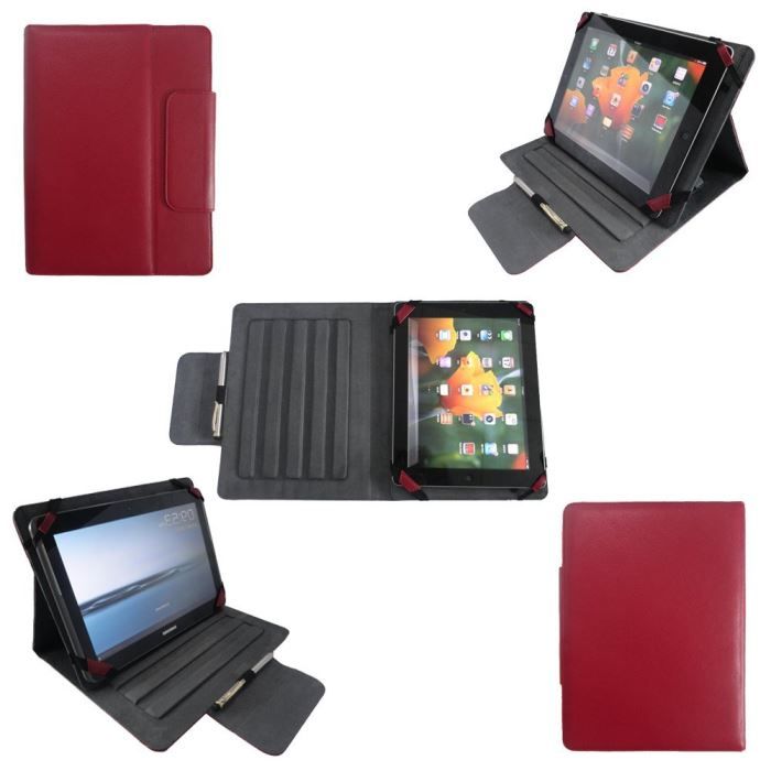 Housse universelle tablette 10 pouces rouge Prix pas cher Cdiscount