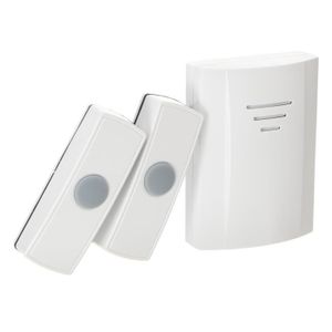 ELRO Carillon sans fil portable avec 2 boutons poussoir 4 mélodies