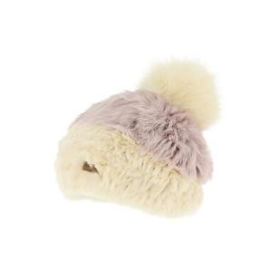 BONNET , CAGOULE Bonnet Fourrure Lapin Beige Accola Herman